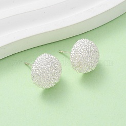 Серьги-гвоздики с текстурированной латунью EJEW-A143-02C-S