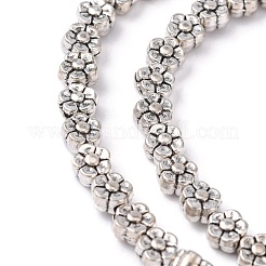 Тибетский стиль цветок сплава шарик нити TIBEB-O007-01-NR