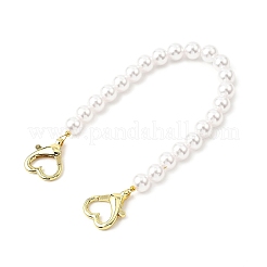 Декоративные цепочки для сумочки из круглых бусин из АБС-пластика с имитацией жемчуга&nbsp;HJEW-JM04460