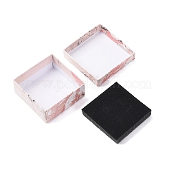Quadratische Schmuckkästchen aus Pappe mit floralem Ölgemälde-Druck&nbsp;CBOX-A010-01A-06