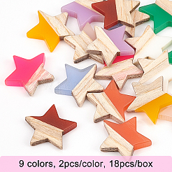 Cabochons en résine & bois&nbsp;DIY-OC0005-39