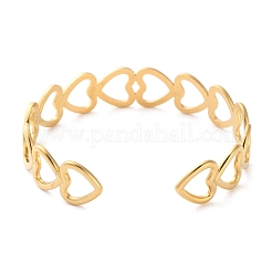 Браслеты-манжеты из нержавеющей стали 304 для женщин BJEW-K263-05G-09