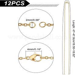 Наполовину готовые ожерелья из нержавеющей стали 304&nbsp;STAS-UN0038-66G