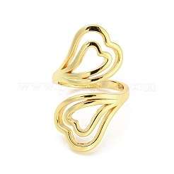 Латунные открытые кольца манжеты RJEW-I100-03G