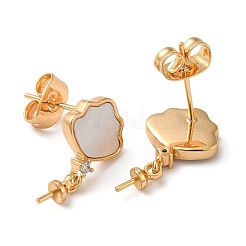 Фурнитура для сережек-пусетов из латуни KK-P239-06G