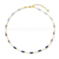 Collane da donna con perle heishi di ametista naturale&nbsp;NJEW-JN06294-02