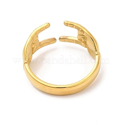 Ионное покрытие (ip) 304 нержавеющая сталь руки открытые манжеты кольца для женщин&nbsp;LS-RJEW-L107-002G