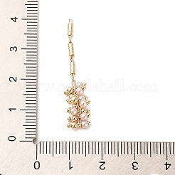 Покрытие стойки латунная колонна стеклянные бусины звенья соединительные подвески&nbsp;KK-M266-12G-02