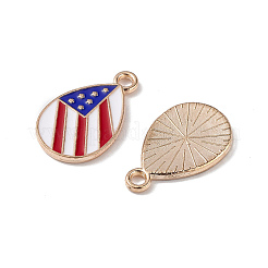 Подвески из сплава с эмалью в стиле американского флага&nbsp;ENAM-K067-31