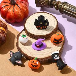 8 Stück 8 Stile Halloween Silikon Fokalperlen&nbsp;SIL-CJ0003-21