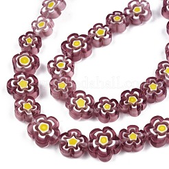 Millefiori a mano fili di perline di vetro&nbsp;LAMP-N029-017D-19