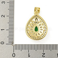 Подвески из кубического циркония с покрытием из латуни KK-U029-28G-01