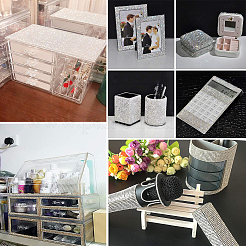 Самоклеящиеся стеклянные наклейки со стразами в листах RB-GF0001-01A