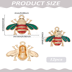 12 шт. Подвески из сплава с эмалью&nbsp;ENAM-LP0002-64