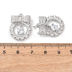 Messing micro pave klare zirkonia anhänger&nbsp;KK-Z142-06P