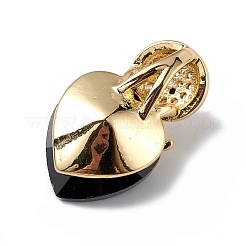 Véritable 18k plaqué or placage en laiton micro pave pendentifs en zircone cubique&nbsp;KK-C015-25G-01