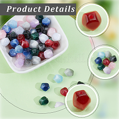 80 pièce de perles en résine imitation œil de chat&nbsp;RESI-PA0001-50