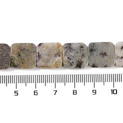 天然石瑪瑙ビーズ連売り  正方形  13x13x6mm  穴：0.9mm  約30個/連  15.63''~15.83''（39.7~40.2センチメートル）&nbsp;G-K362-A01-01