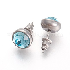 Серьги-гвоздики из нержавеющей стали 304 EJEW-F182-A12