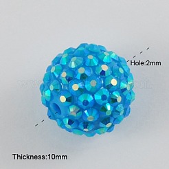Ab perline strass colore discoteca pavimenta la sfera della resina per la produzione di gioielli fai da te grosso&nbsp;X-RESI-S256-12mm-SAB17