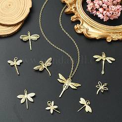 9 шт. 9 стиля латунные подвески с цирконием&nbsp;KK-CJ0003-33