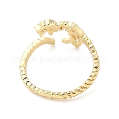 Anello da donna aperto in ottone con scheletro di dinosauro&nbsp;RJEW-A040-02G