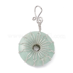 Естественный зеленый авантюрин большие кулоны&nbsp;G-P459-01P-C