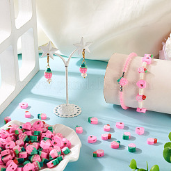 200шт 4 стиля ручной работы бусины из полимерной глины&nbsp;CLAY-TA0001-81