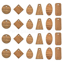 30 шт. подвески из орехового дерева в двух стилях&nbsp;WOOD-YW0001-59