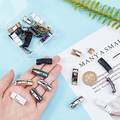 12 пара пряжек из цинкового сплава 6 цветов с одним щелчком для парусиновой спортивной обуви FIND-CP0001-40