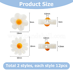 24шт 2 стиля натуральные бусины из пресноводных ракушек SHEL-HS0001-05