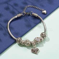 Lega smalto braccialetti europei&nbsp;BJEW-JB05938-03