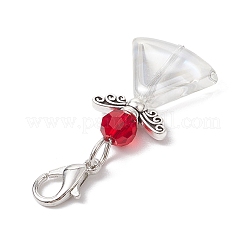 10 Stück 10 Farben Glas Engel Anhänger Dekoration&nbsp;HJEW-JM02815