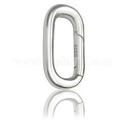 1 шт. s925 стерлингового серебра пружинные затворные кольца&nbsp;STER-BBC0008-50A