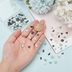 120 шт. 12 стиля синтетических бирюзовых кабошонов TURQ-AR0001-47