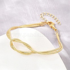 Bracelet en laiton à nœud serpent rond&nbsp;KK-CBA68DA-17C-G