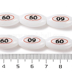 Печать стеклянных овальных бусин для изготовления ожерелья и браслетов&nbsp;GLAA-B020-01A-11