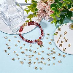 150 шт. 3 размера латунных крышек для обжимных бусин&nbsp;KK-UN0003-82