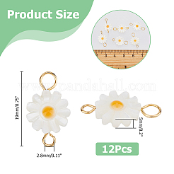 12 шт. подвески-коннекторы в виде цветка натуральной пресноводной ракушки&nbsp;PALLOY-HS00006