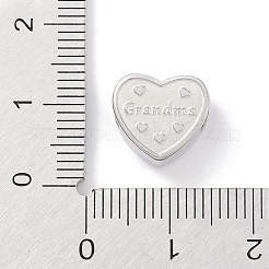 Perles européennes en acier inoxydable 304 résistantes au ternissement pour la fête des mères&nbsp;STAS-K286-04J-P