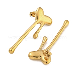Orecchini a bottone a forma di cuore in acciaio inossidabile 304 per donna&nbsp;EJEW-U022-02G
