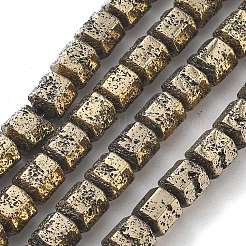 Гальванические бусины из натуральной лавы G-A251-A01-01E