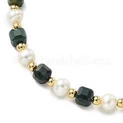 Braccialetti scorrevoli regolabili con pietre preziose naturali e perle d'acqua dolce coltivate per le donne&nbsp;BJEW-JB13609