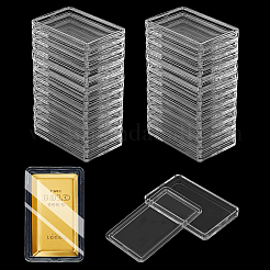 Boîte de présentation rectangulaire en plastique pvc pour pièces de monnaie&nbsp;CON-WH0001-37
