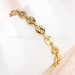 Браслеты-цепочки в форме свиного носа из нержавеющей стали 304 для женщин&nbsp;BJEW-F527-09G