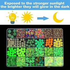 Наборы для самостоятельного изготовления браслетов из светящихся акриловых и пластиковых бусин DIY-YW0011-66