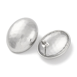 Boucles d'oreilles ovales en acier inoxydable 304&nbsp;EJEW-D281-16S
