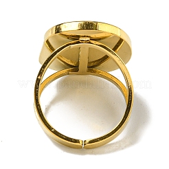 Anillos de puño abiertos de acero inoxidable 304 con revestimiento iónico (IP)&nbsp;RJEW-C079-19G-05