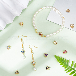 12 шт. 12-х цветные латунные стеклянные соединительные элементы&nbsp;KK-NB0001-76