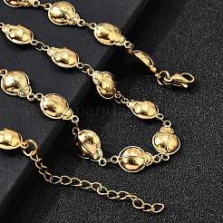 Ожерелья из нержавеющей стали 304 с цепочкой в виде божьей коровки для женщин и мужчин NJEW-K249-21A-G